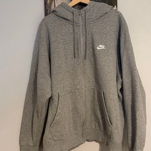 Nike Heather Gray Full-Zip Hoodie